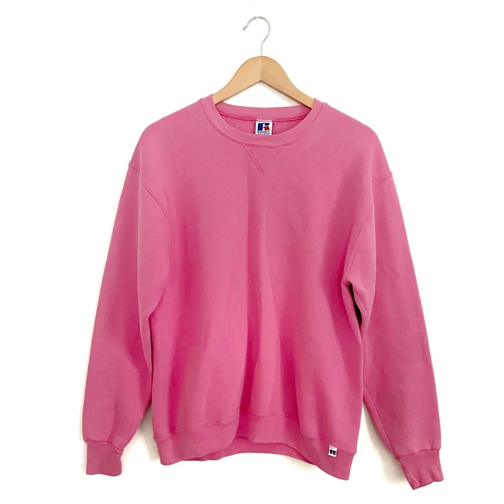 Vintage Russell Bubblegum Pink Crewneck Sweatshirt Size Large